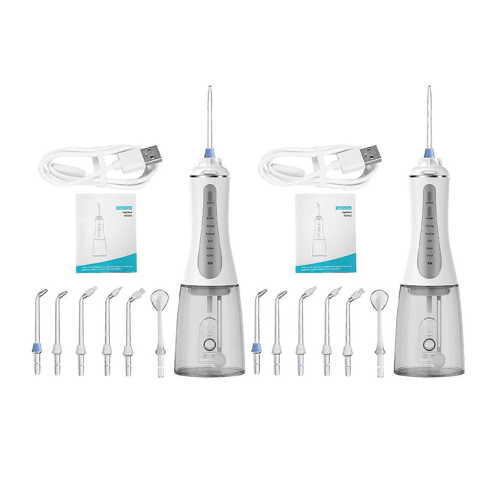 2 Electric Washing Tooth Machine Cordless Powerful 5 Modes Rechargeable