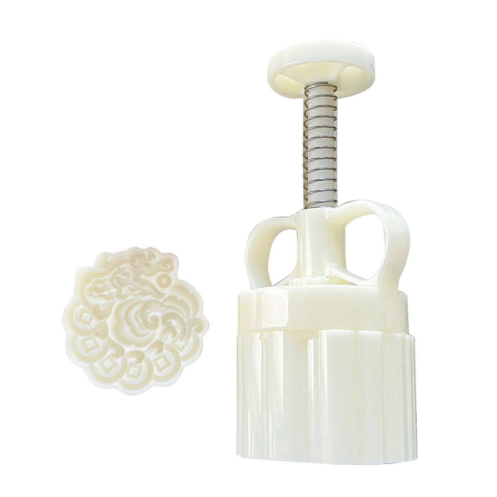 Durable Copper Coin Dragon Pattern Mooncakes Mould Mooncakes Forming Molds with Detailed Dragon Stable Treat Embosser