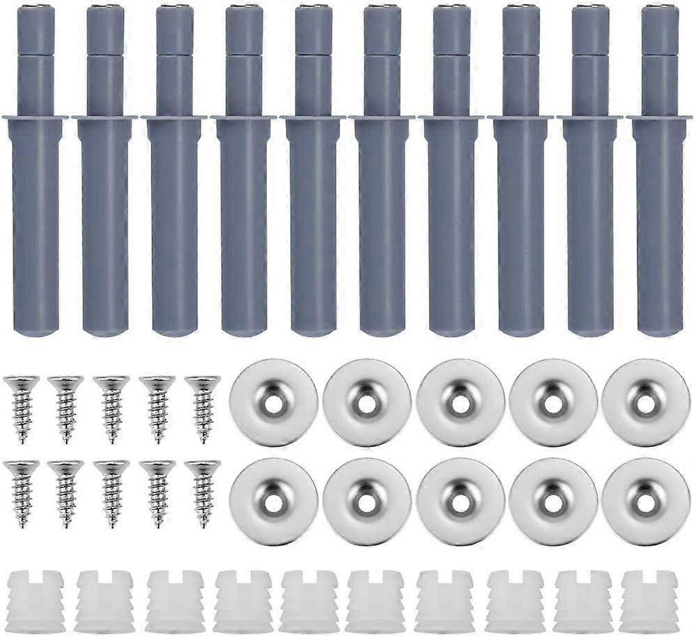 10 PCS Push to Open System Drawer Damper Door Closing System 45MM Push Pull System with Screws Magnetic Push to Open Closures Latch for Door Cupboard