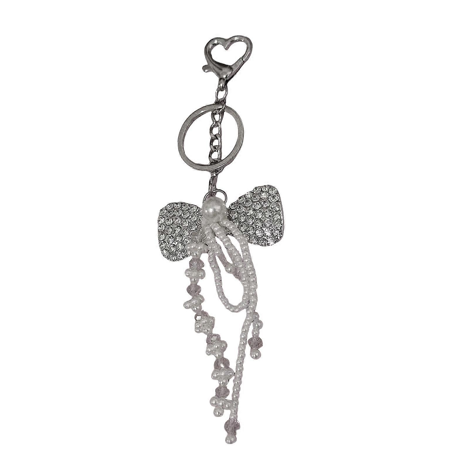 Versatile Phone Charm Pendnat with Elegant Bowknot Designs Sturdy Acrylics Materials Portable Keychain for All Ages
