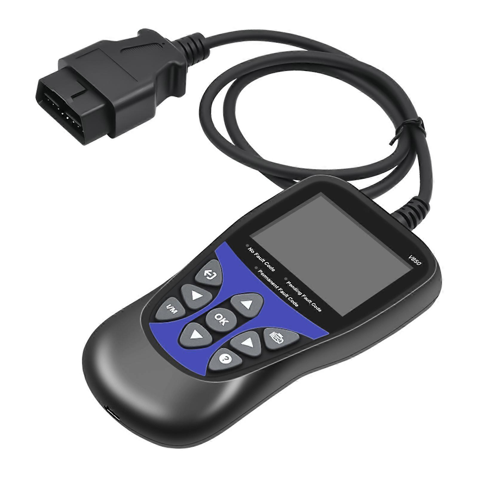 12V Battery Tester V850 OBD2 Test Analyzer Diagnostic Detector Code Reader Accessories for Car Motorcycles Truck Trailer