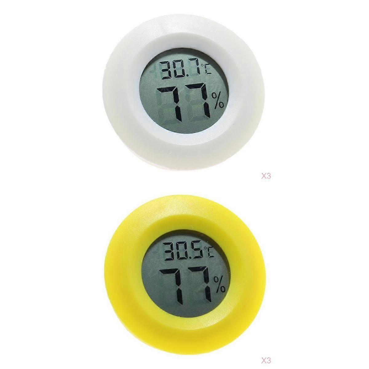 6pcs Digital Thermometer Humidity Hygrometer for Reptile Turtle Frogs Tank