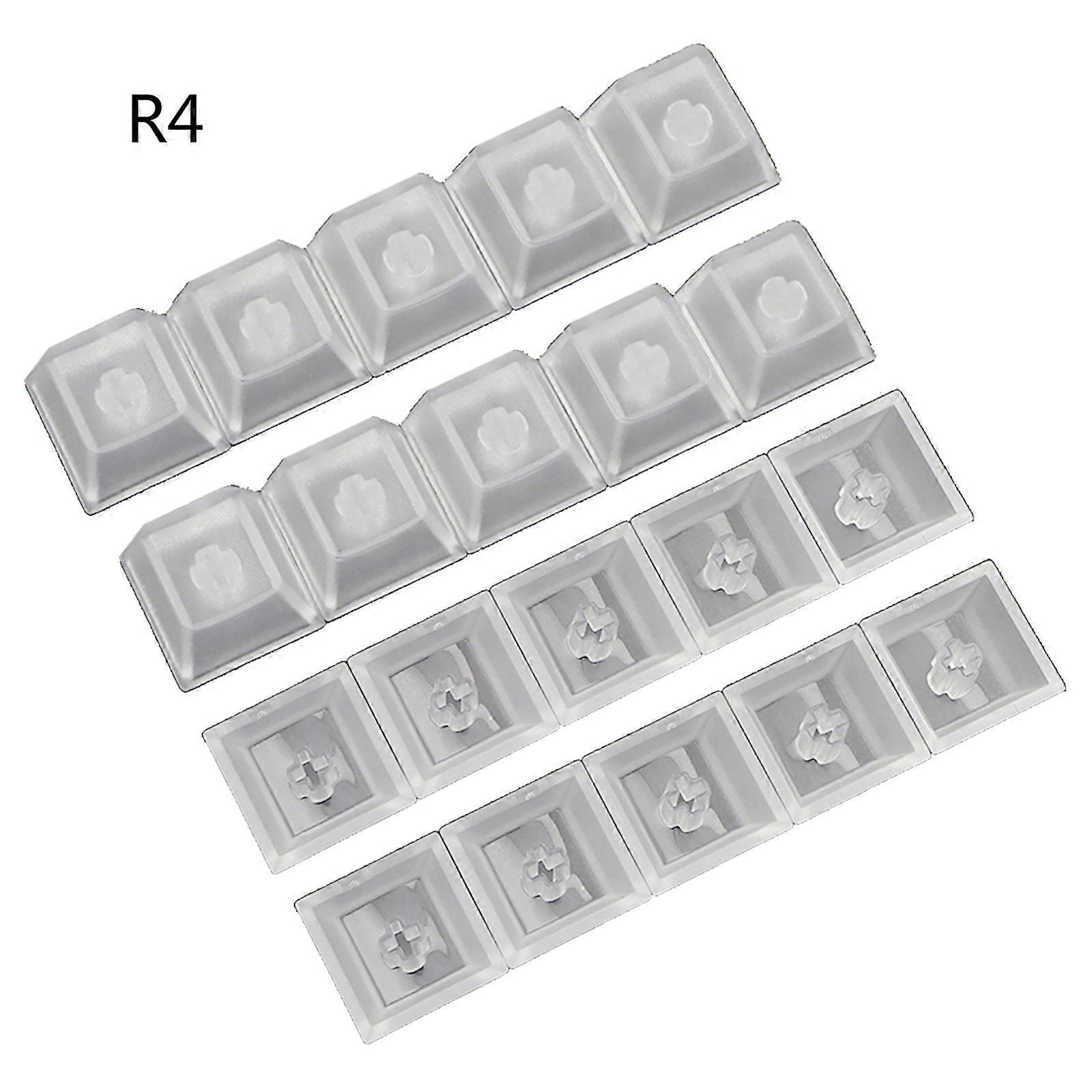 Crystal Keycaps, ABS Backlit Keycaps with Transparent Layer Cherry MX Compatible for Mechanical Keyboards, Full 20 Set