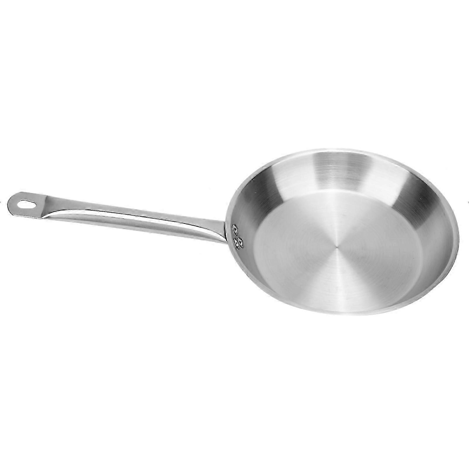 26 x 5cm Poêle à frire en acier inoxydable Steak Pot Composite Bottom Ragoût Viande Oeufs au plat Outils de cuisson 2025