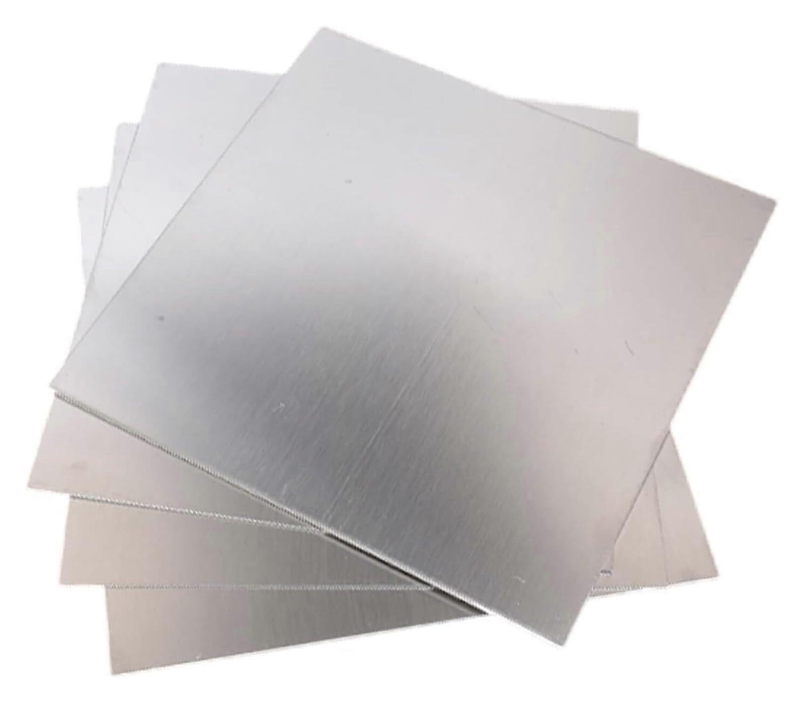 4 pieces square stainless steel plates, 50 × 50 × 1.5 mm/50 × 100 × 1.5 mm, metal sheet, suitable for construction and decoration areas (50x50x1.5mm)