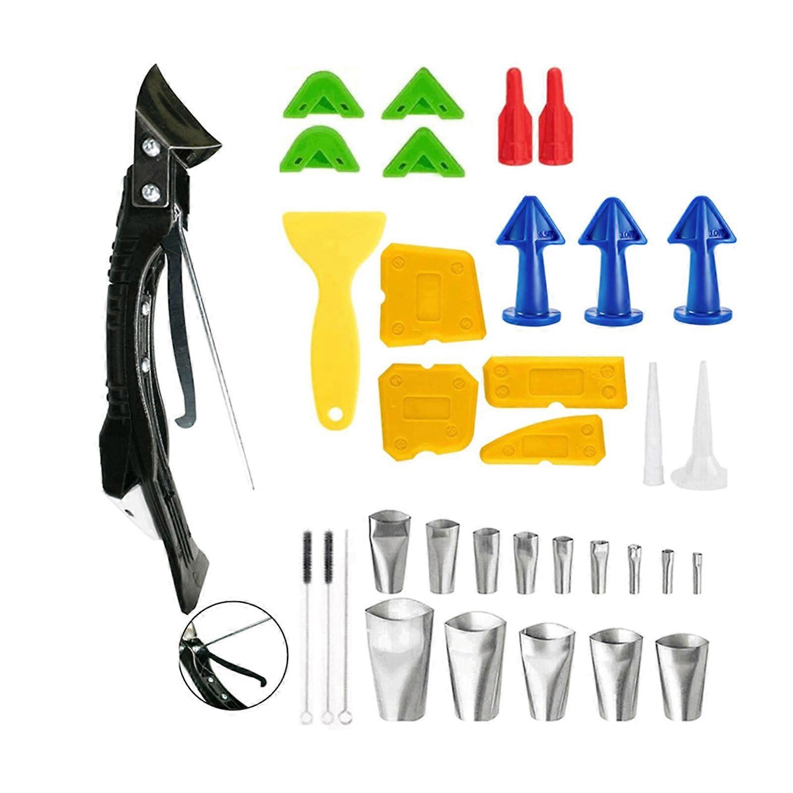 Efficient 5in1 Caulking Tool Kits, Grout Remover Tool Set, Suitable for Kitchen Sink and Tile Grout