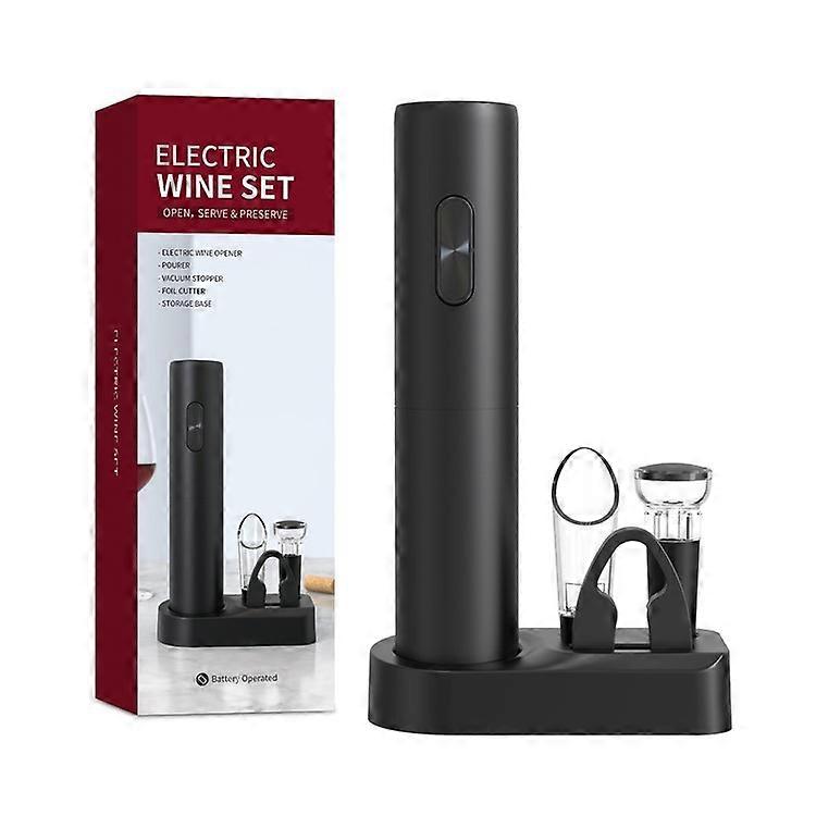 KLT VBGS-KB1-60201 5-in-1 Electric Wine Opener Set (Style A, Batteries Not Included)