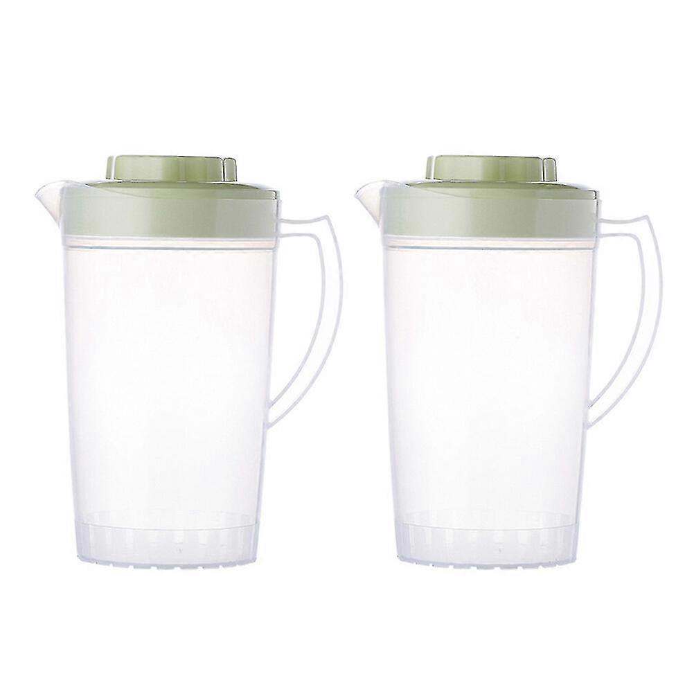 Set of 2 Large Capacity Beverage Pitchers for Serving Fruit Juices and Other Household Drinks