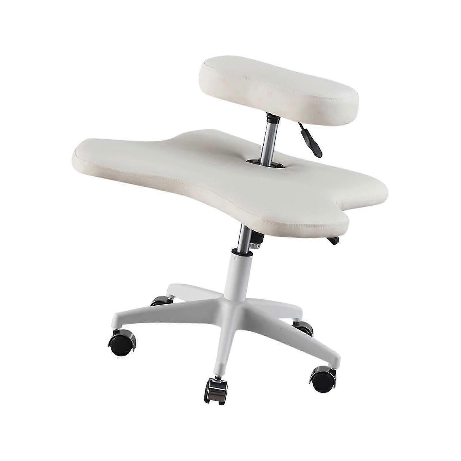 Ergonomic Meditation Chair with Thick Cushion Seat in White, Suitable for Various Brands of Cross Legged Chair Stools