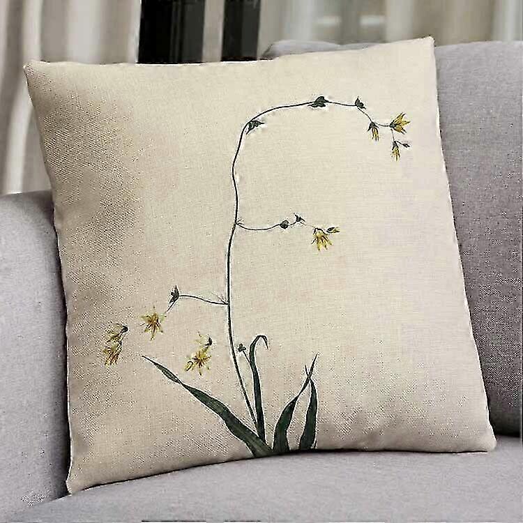 フラワーパターンコットンリネン枕カバークッションカバーソファホームデコレーションデザイン