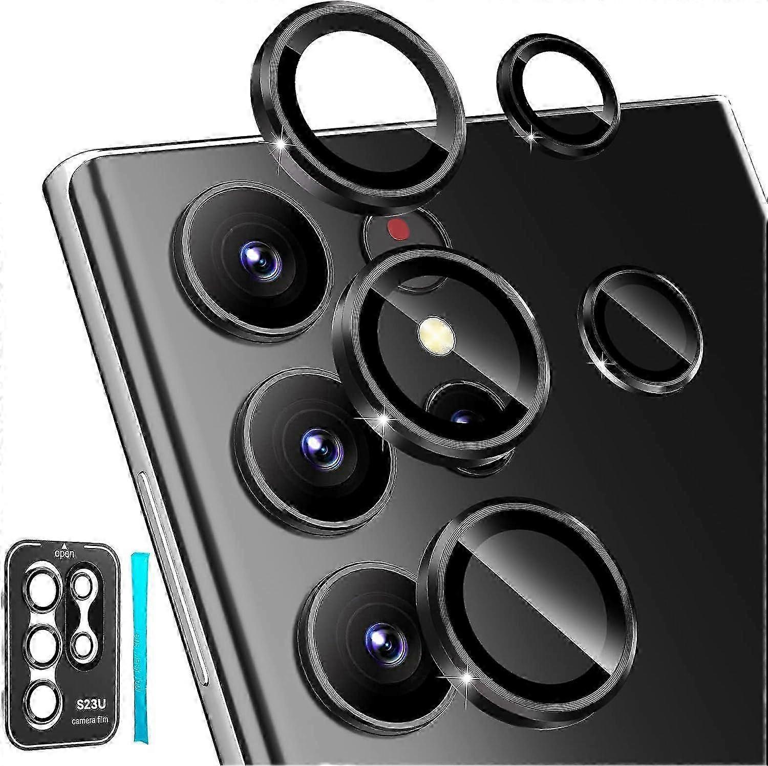 Galaxy S23 Ultra Camera Lens Protector - Black for Enhanced Protection