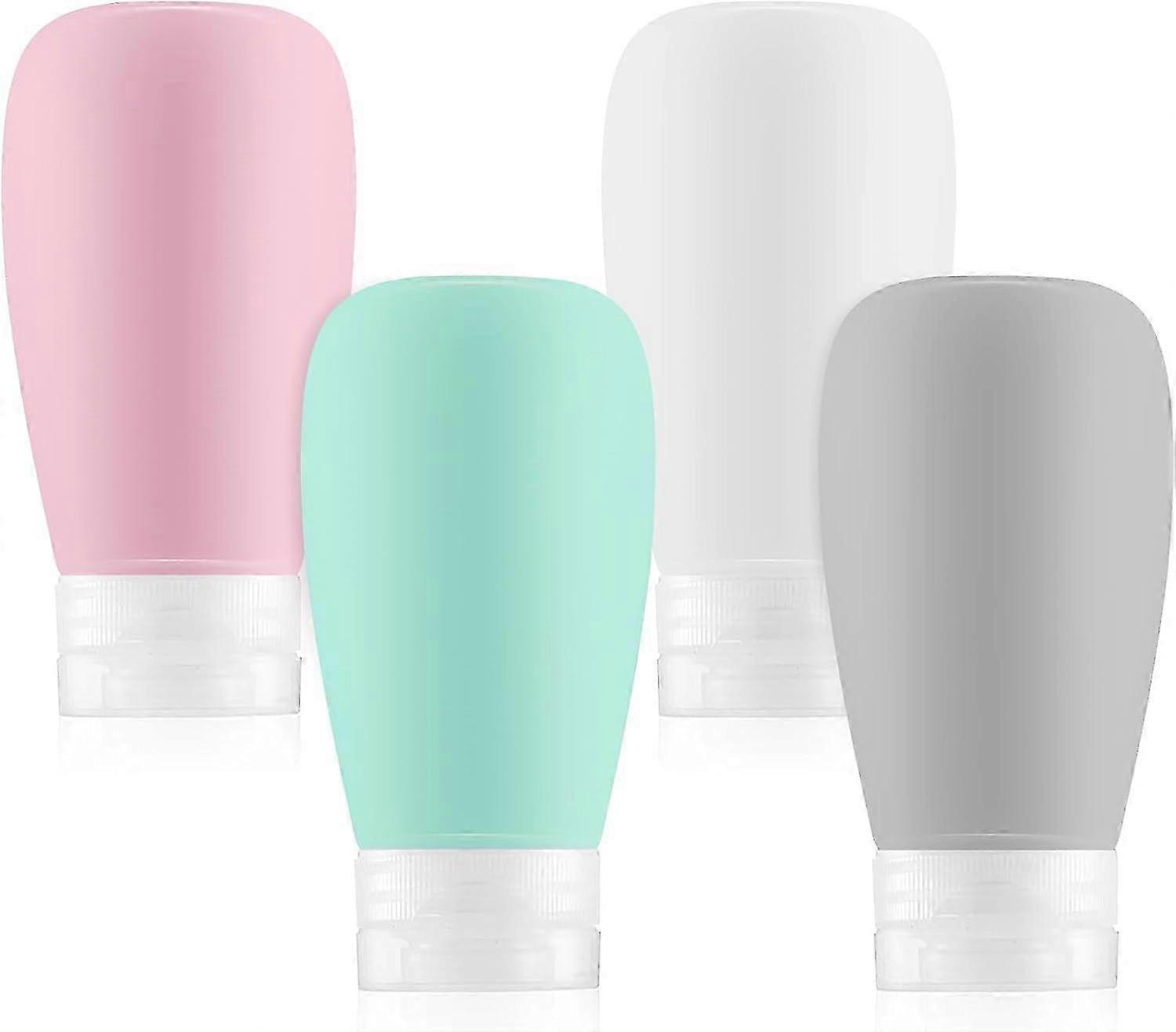 シャンプー&ローション用90mlシリコントラベルボトル4本入り(4色)