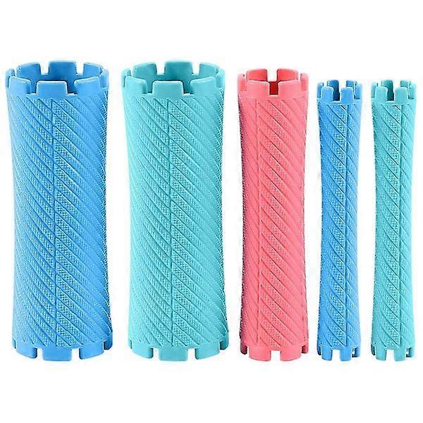 100pcs/set 10 Sizes Hair Extension Rods Kit Cold Permanent Bar Plastic Curls Rollers Set Wavy Fluffy C-yuyu