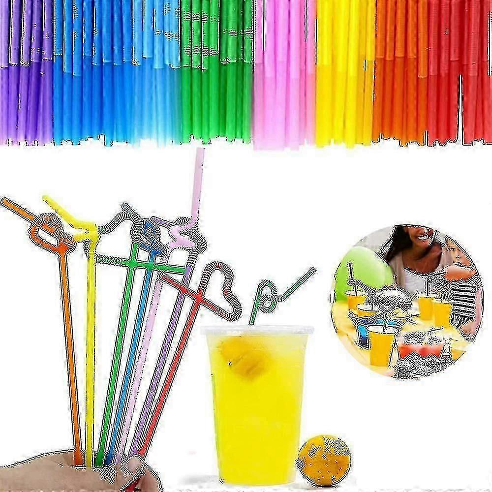 100pcs使い捨てプラスチック延長ストロー-良い