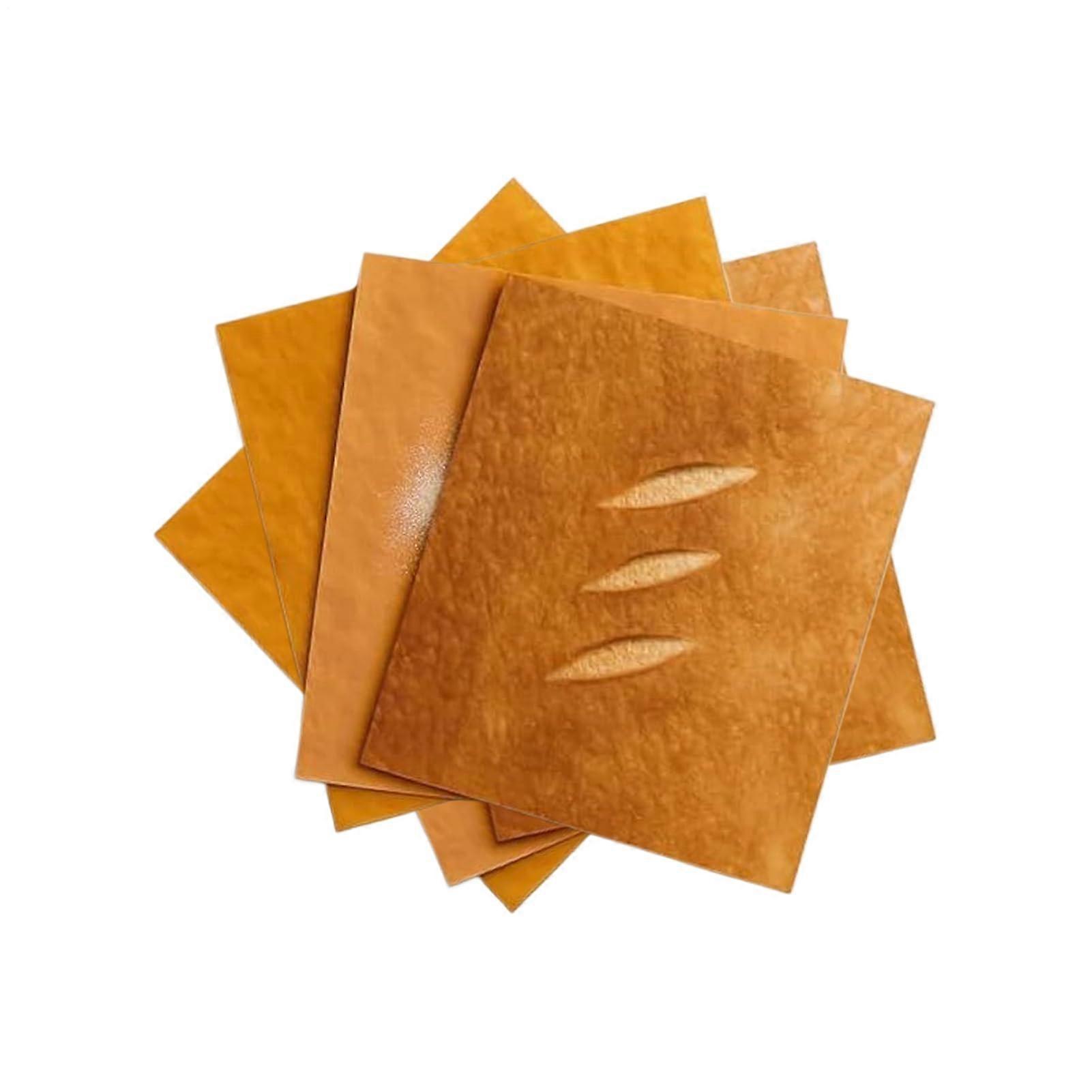 Gift Wrapping Paper Sheets, Oil Resistant Parchment Paper, Non-Tear Kitchen Baking and Picnic Wrap, 6 Brown Patterned Sheets