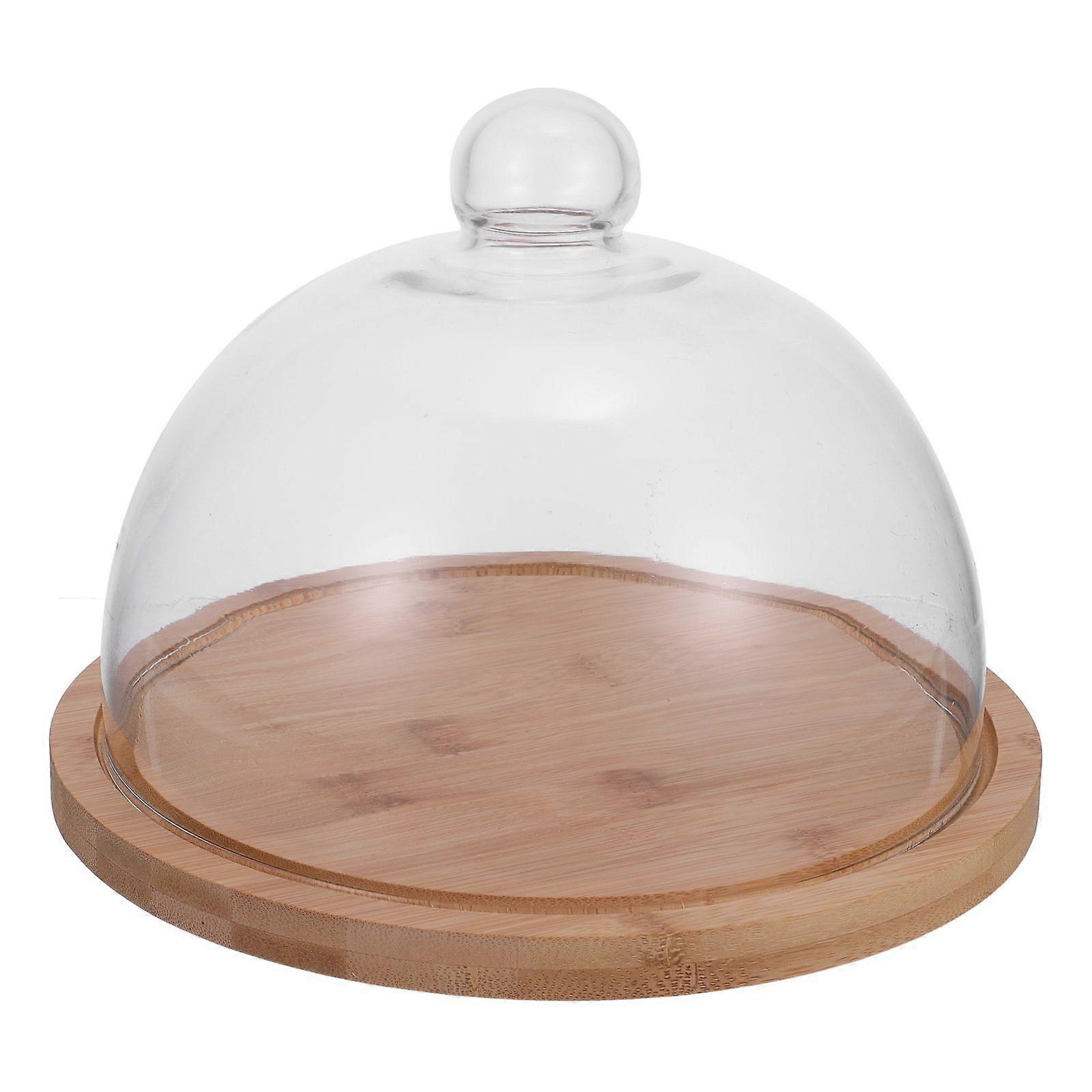 Versatile Cake Stand with Glass Dome, Suitable for Various Desserts