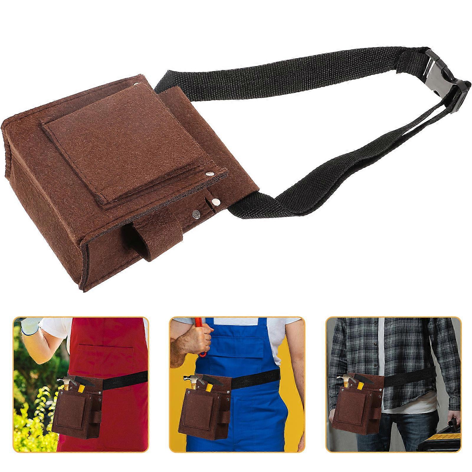 Durable Compact Tool Belt Pouch for Construction – Portable Small Tool Bag with Pocket Design for Carpenters to Carry and Store Tools and Nails