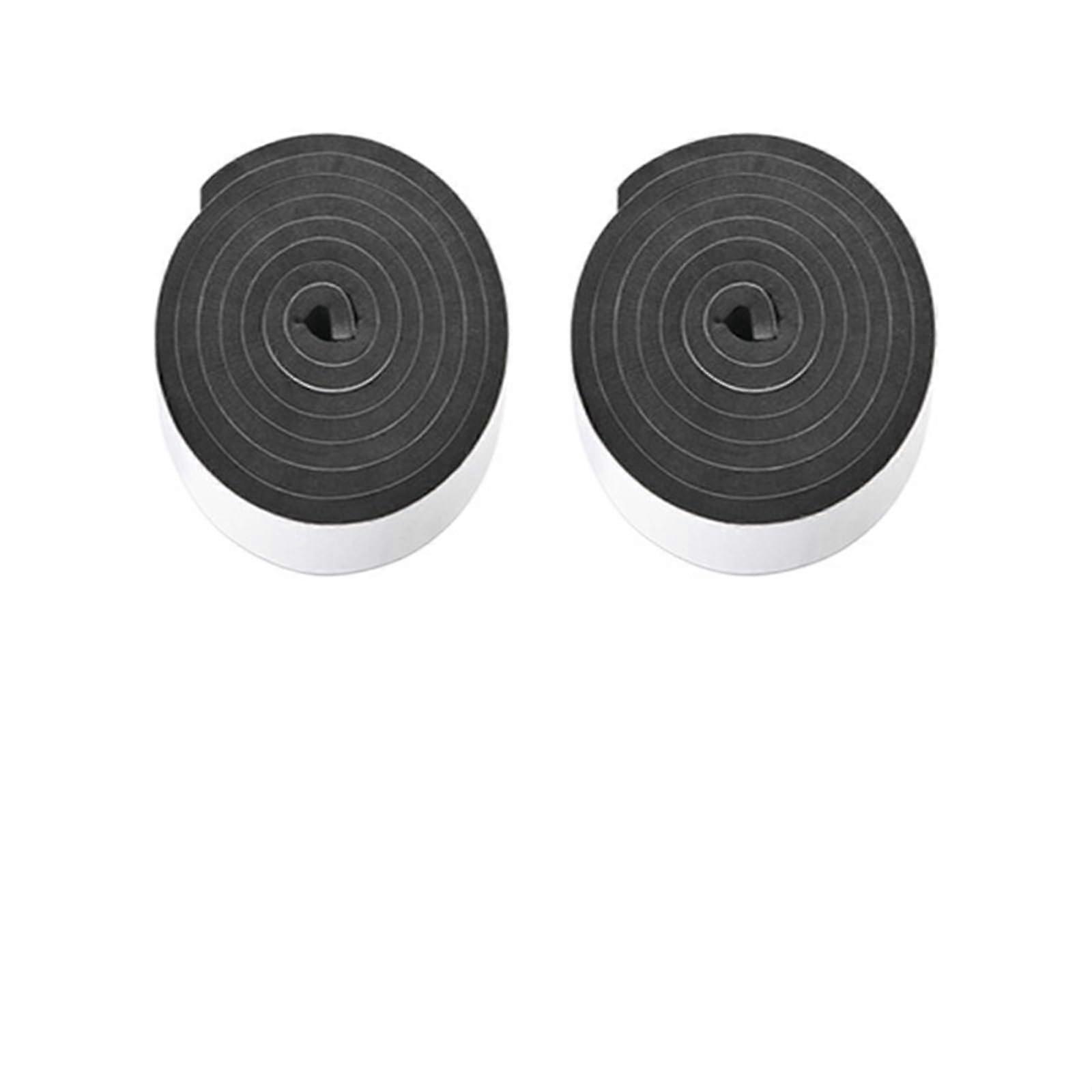 Silicone Door Window Sealing Strip 2 Pack Soundproof Dustproof Noise Reduction Tape (Black 1.5cm)