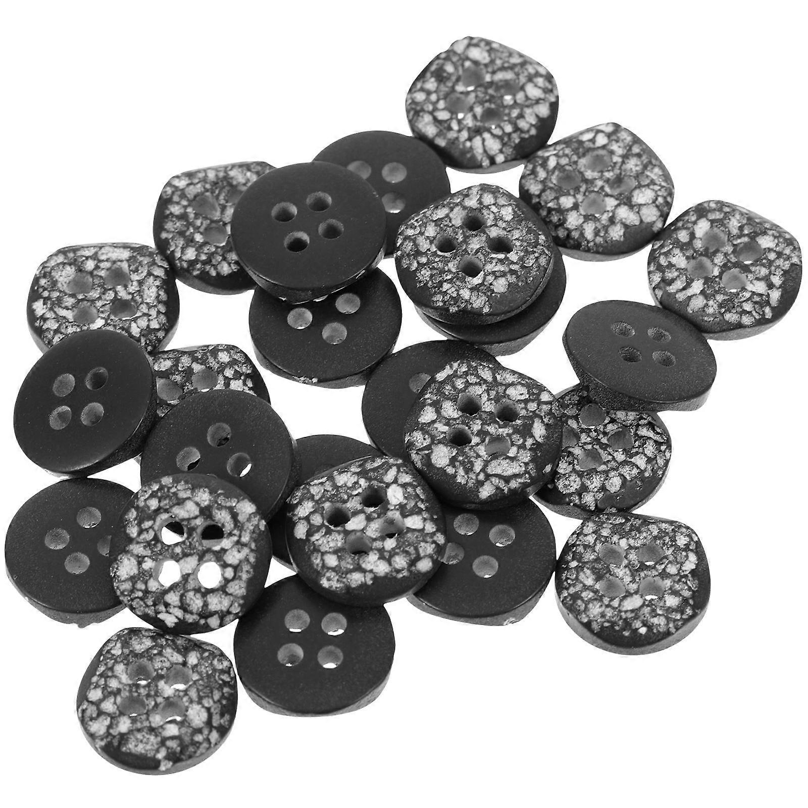 Clothing Buttons for Sewing Projects Decorative Resin Buttons Round Shape 100Pcs