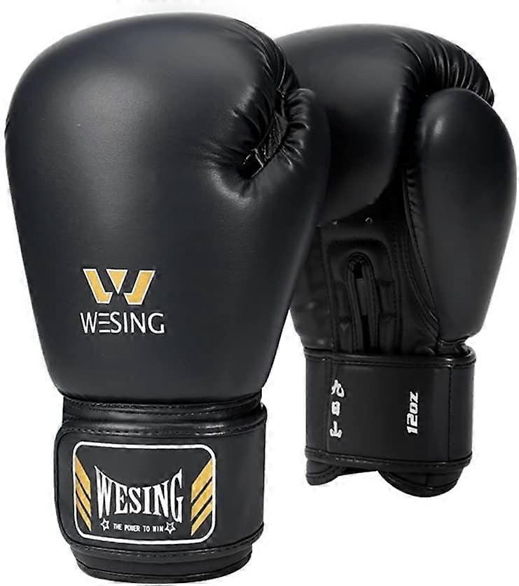 Boxing Gloves and Pads for Men and Women - 8oz 10oz 12oz Training Gloves for Muay Thai Kickboxing (Color: C, Size: 12oz)