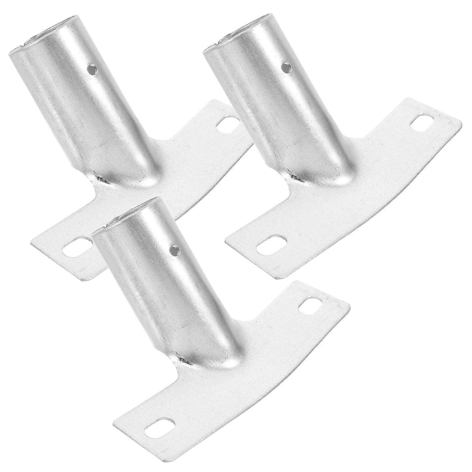 Iron Broom Handle Adapter Floor Scrubber Connector Easy Replacement Secure Connection for Household Cleaning 3Pcs