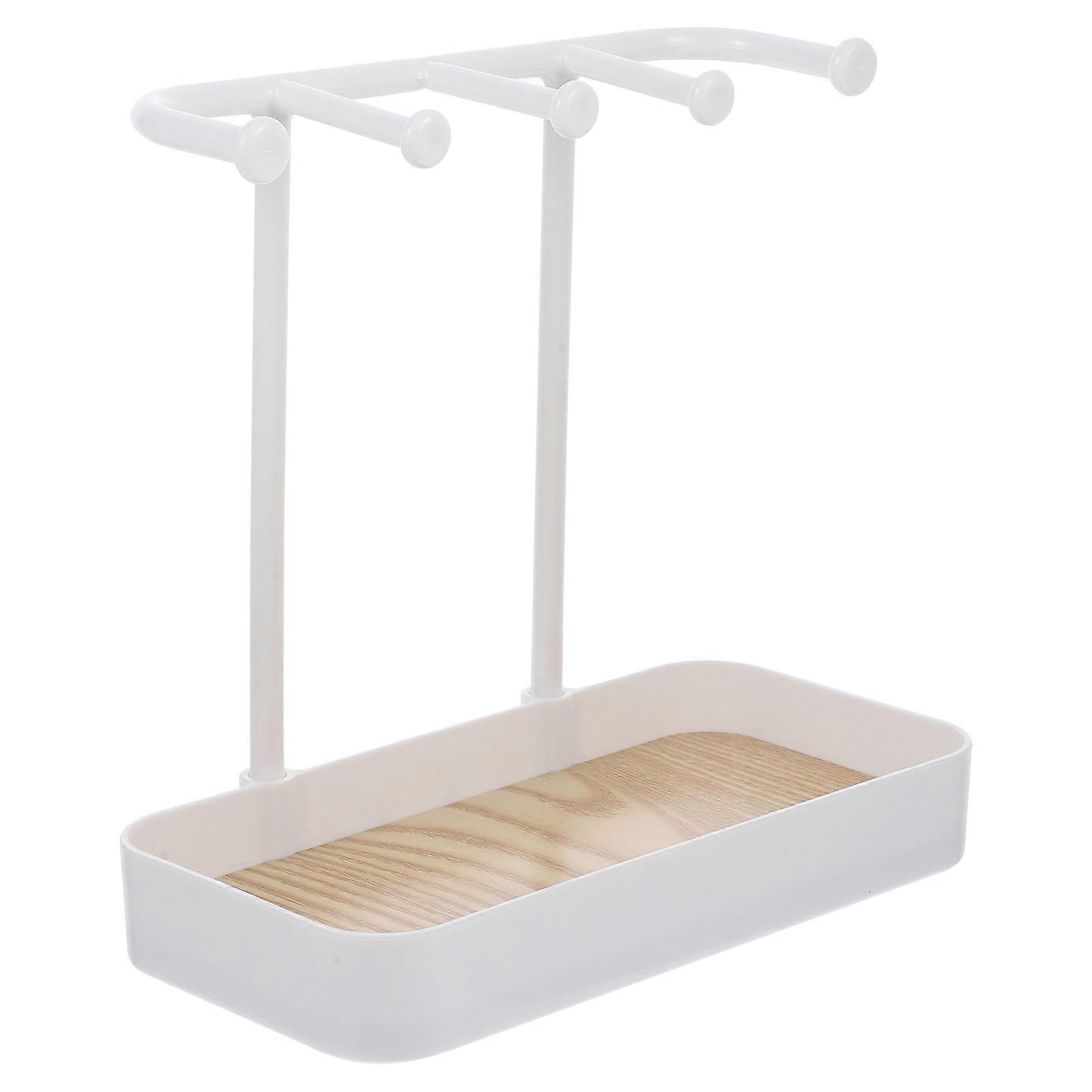 イヤリングホルダー多機能ジュエリースタンドホワイト長方形エレガントデザイン女性クローゼットフレーム21.2X20X9.7CMシュシュホルダー1パック