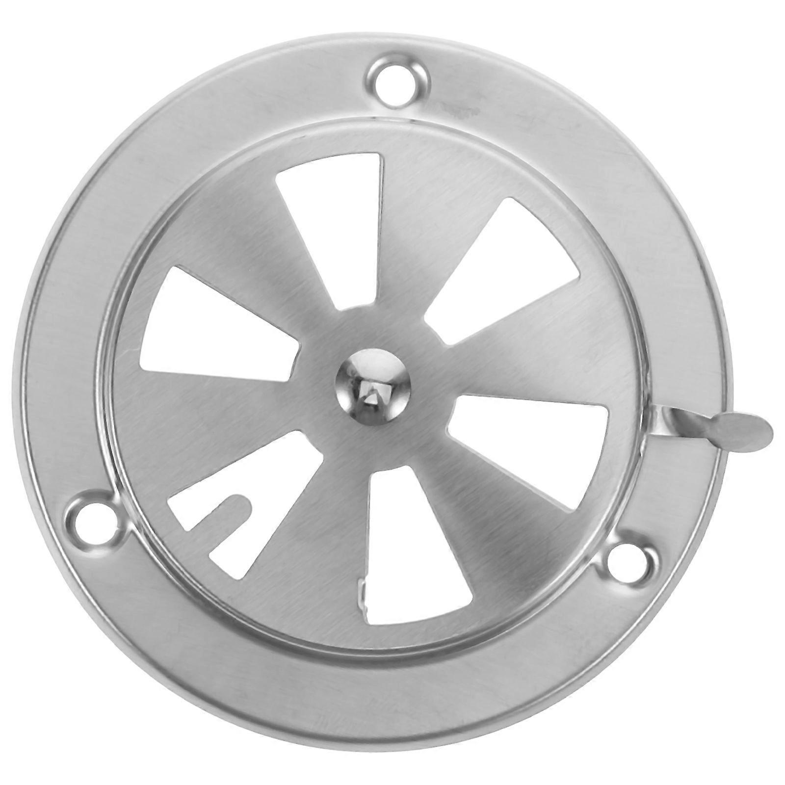 Oven Vent Cover Round Shape Stainless Steel For Rv Use Airflow Control 4.0X3.8X0.5in 1Pack