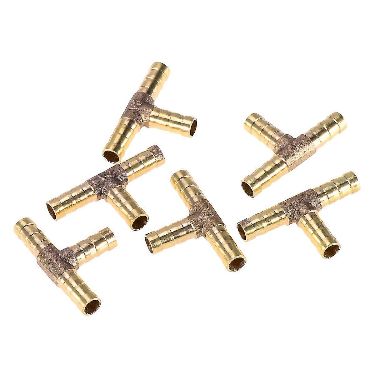 Pipe Connectors T Shape Joint PEX Fitting Brass 4.5 x 2.5 x 0.5cm 10Set