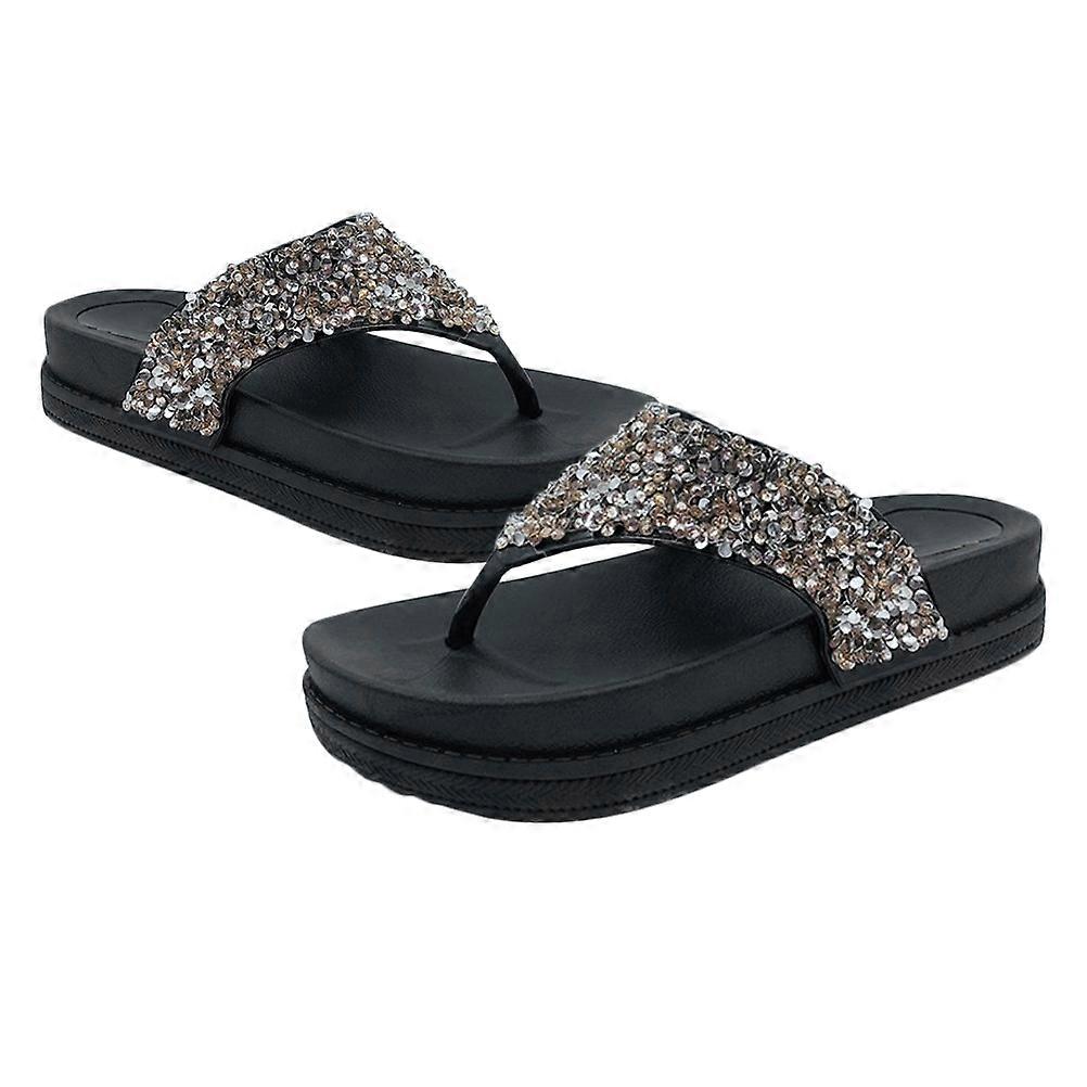 Sparkly Sandals for Women Stylish Design Easy to Take On and Off 1 Pair