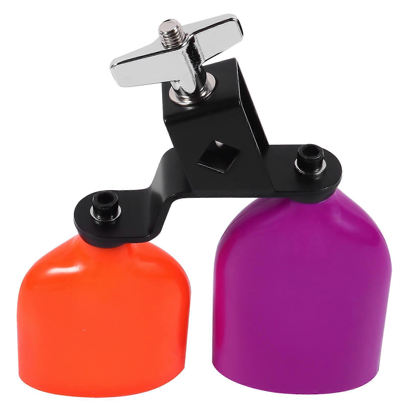 Cow Bell Noisemaker Double Mounted Cowbell Sound Drummer Paint 1Pack