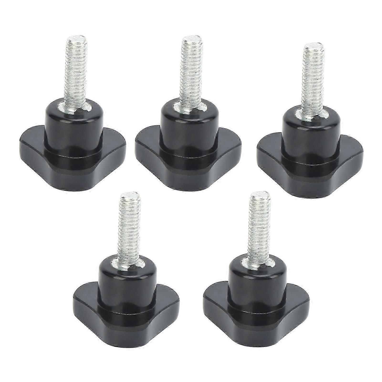 5Pcs Knob Bolt Lathe Hand Grip Twist Knob Nut Screw Triangle Locking Handle HardwareM6x32x20