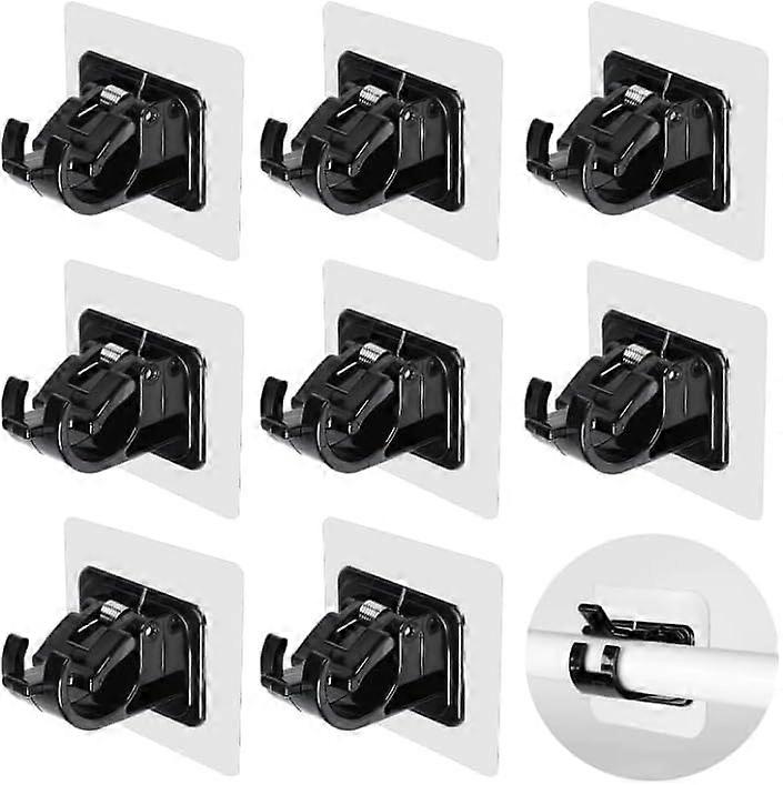 8-piece curtain rod bracket set, self-adhesive curtain rod bracket