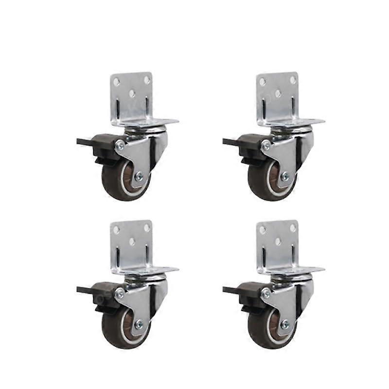 Lenkrollen, 4 Stck, universelle Lenkrollen, robuste Möbelrollen, leise TrolleyRäder fr Tisch, Stuhl, Sofa, mit Sicherheitsbremse