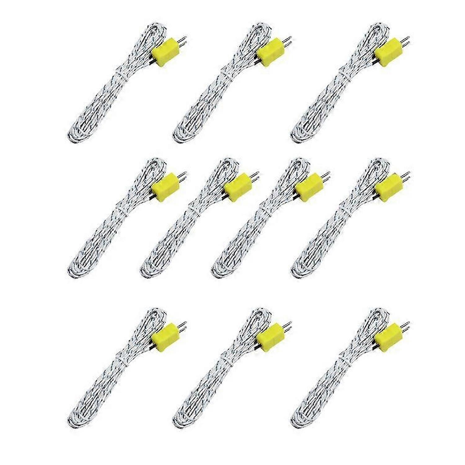 10Pcs 3Meters K Type Mini-Connector Thermocouple Temperature Probe Sensor -50-350°C Temperature Sens