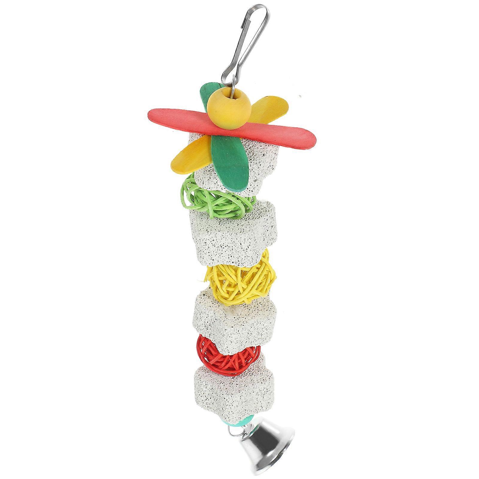 Parrot Chew Toys Bird Foraging Toy Simple Design 27x7.5cm Synthetic Material 1Set