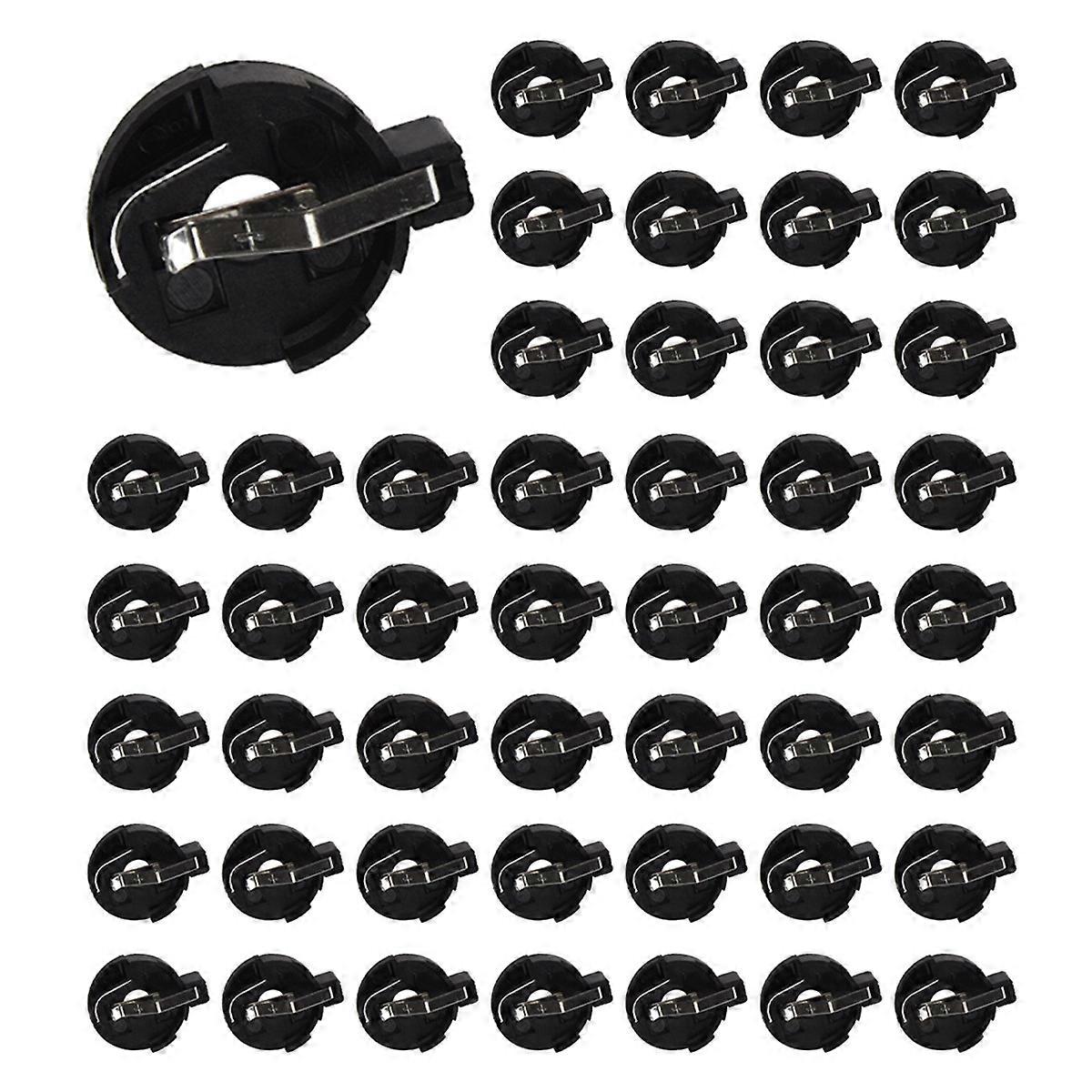 CR2016 2025 2032 Coin Cell Button Battery Holder Socket Black 10 Pcs