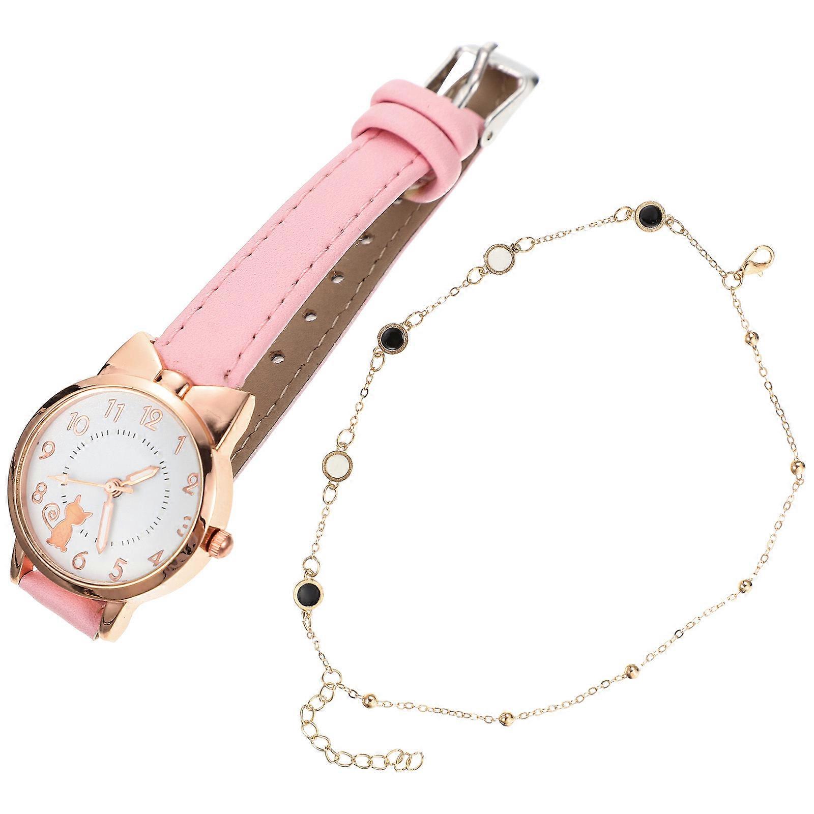 Ladies Watch and Bracelet Set Style High-End present Giving 1Set