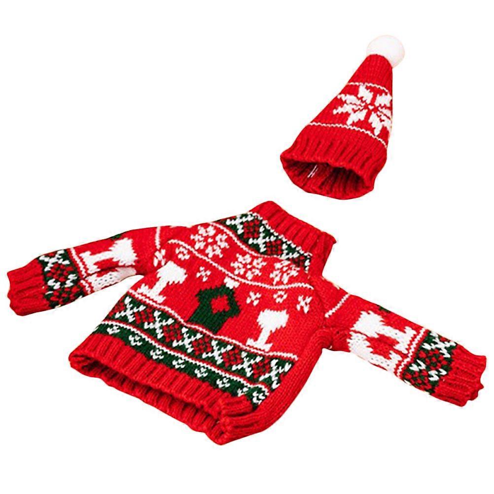 Cover Mini Knit Decorative Christmas Party Supply Assorted Color 15.00X12.00X2.00cm 1Set