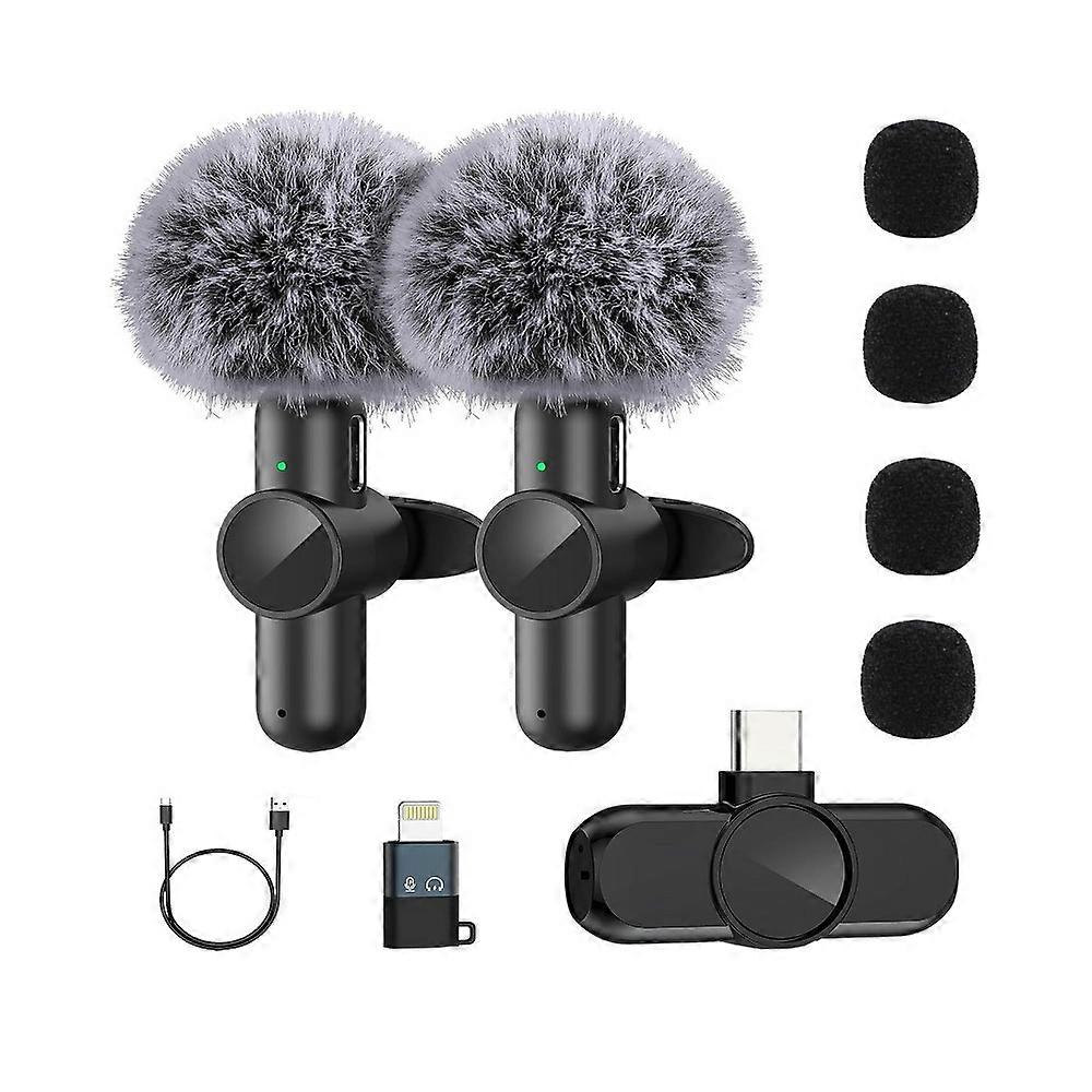 Lavalier Wireless Microphone Sensitive Plug Play Audio Video Recording