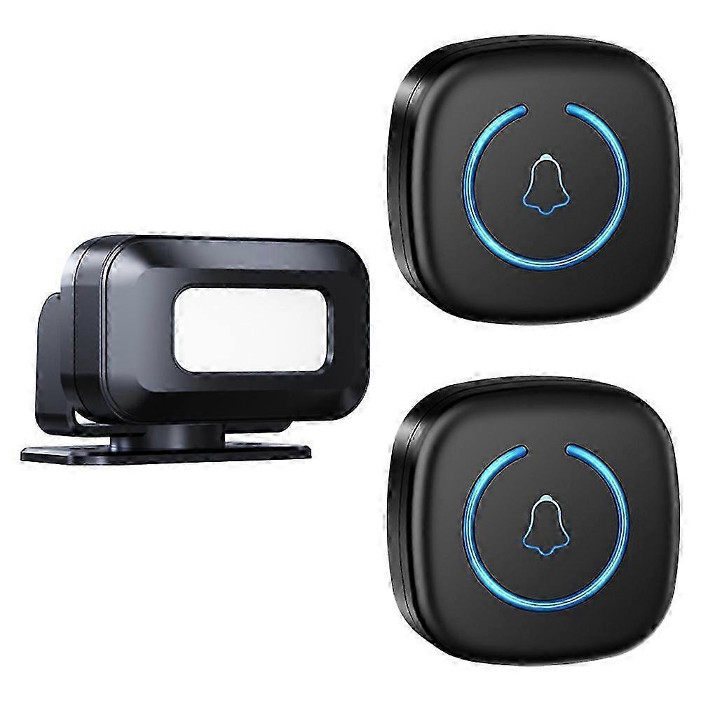 Commercial Wireless Sensor Infrared Motion Detector Welcome Doorbell Chime with 1 Transmitter+2