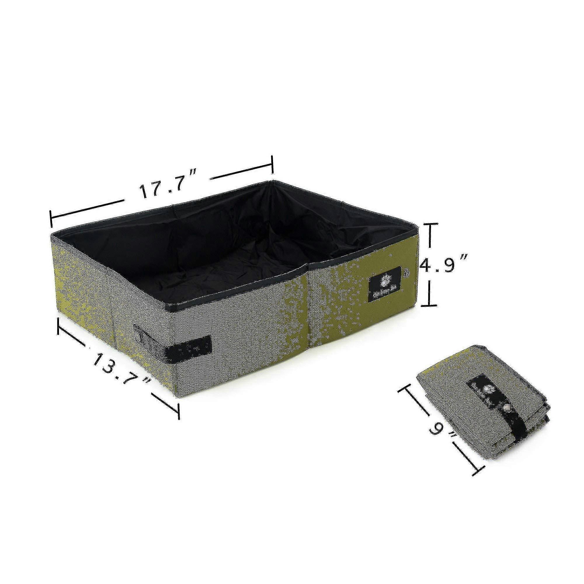 Collapsible Foldable Cat Bed and Litter Box Waterproof Sandbox Pan Toilet Tray for Travel and Home Use