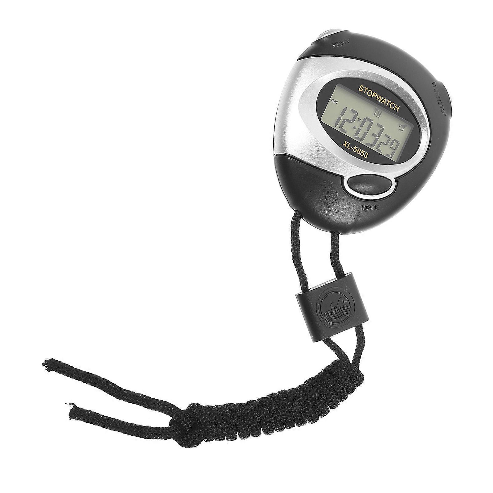 Simple Stopwatch For Kids Single Row Two Ways Colorful Backlight Anti-Skid Silicone Button Sports Electronic Chronograph Timer 1Set
