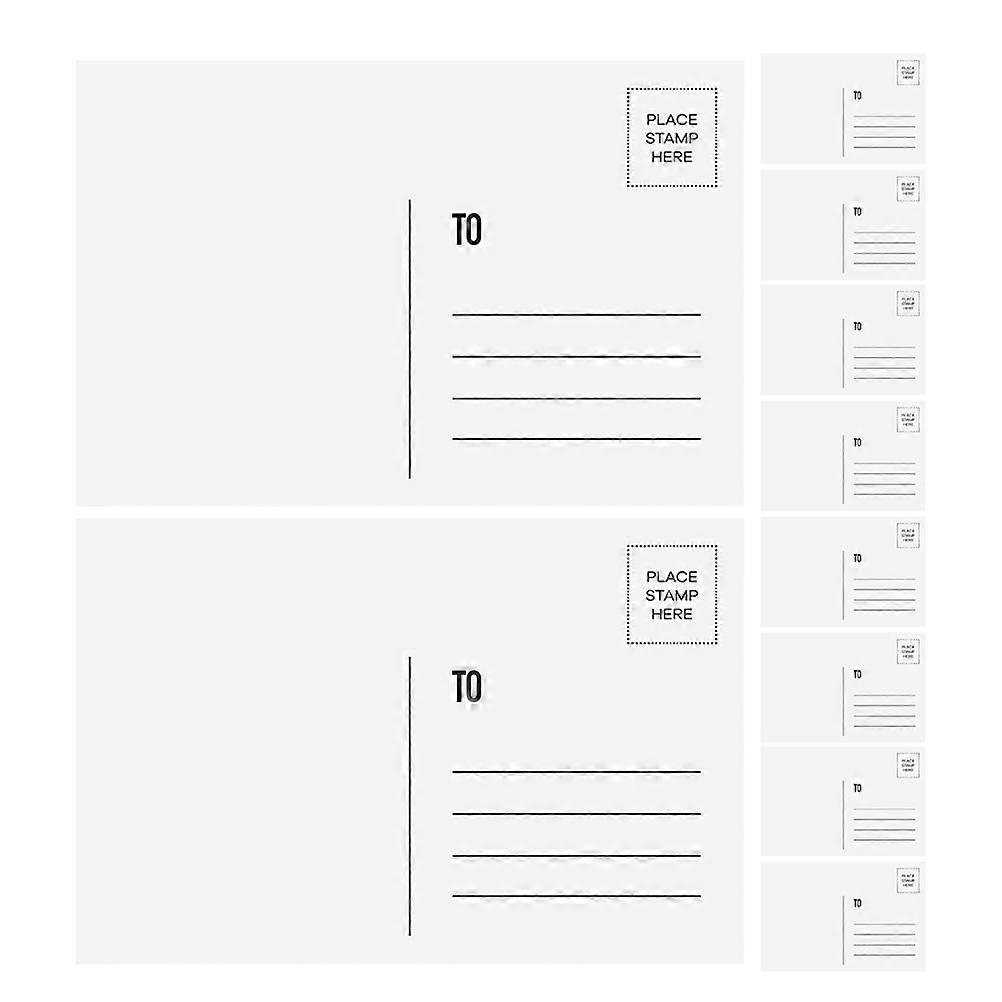 10 Pack Blank Greeting Postcards,Writable Paper Cards with Printed Lines for DIY Messages,Mailing,Thick Ink Absorbing Material for