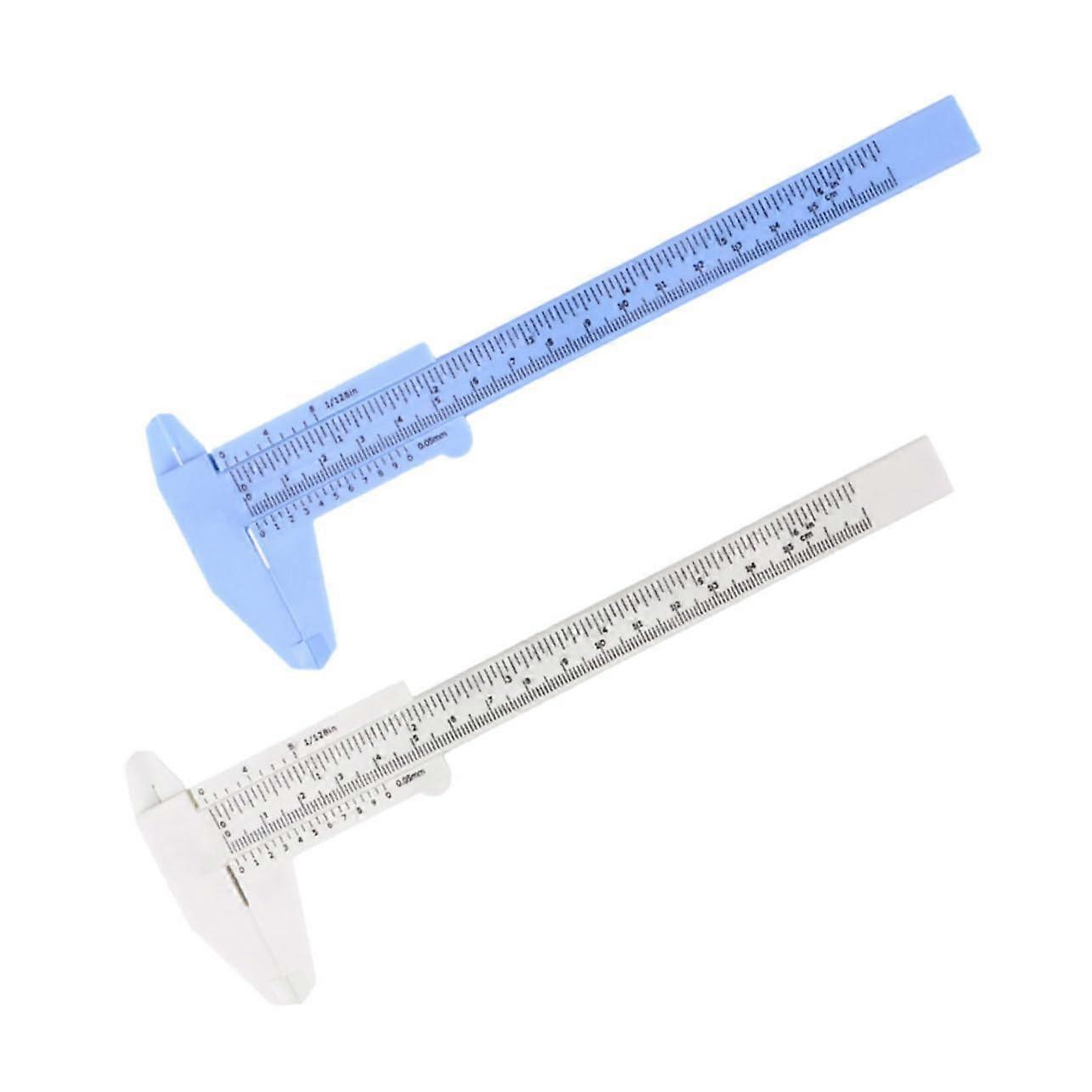 Mini Caliper Set 2 Pieces Portable Vernier Gauge with High Accuracy for Precise Measurements in Home and Industry