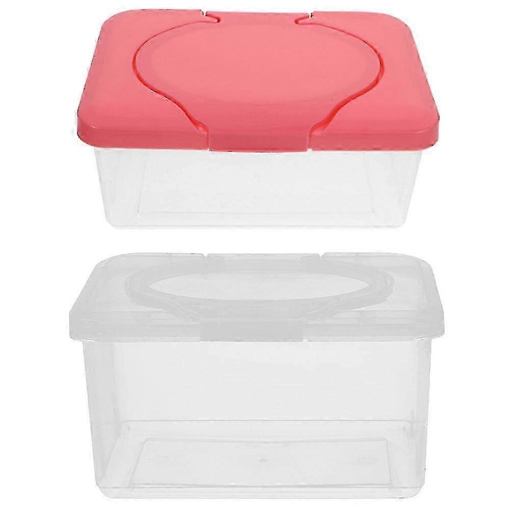 2pcs Portable Wipe Dispensers Refillable Storage Containers for Wipes