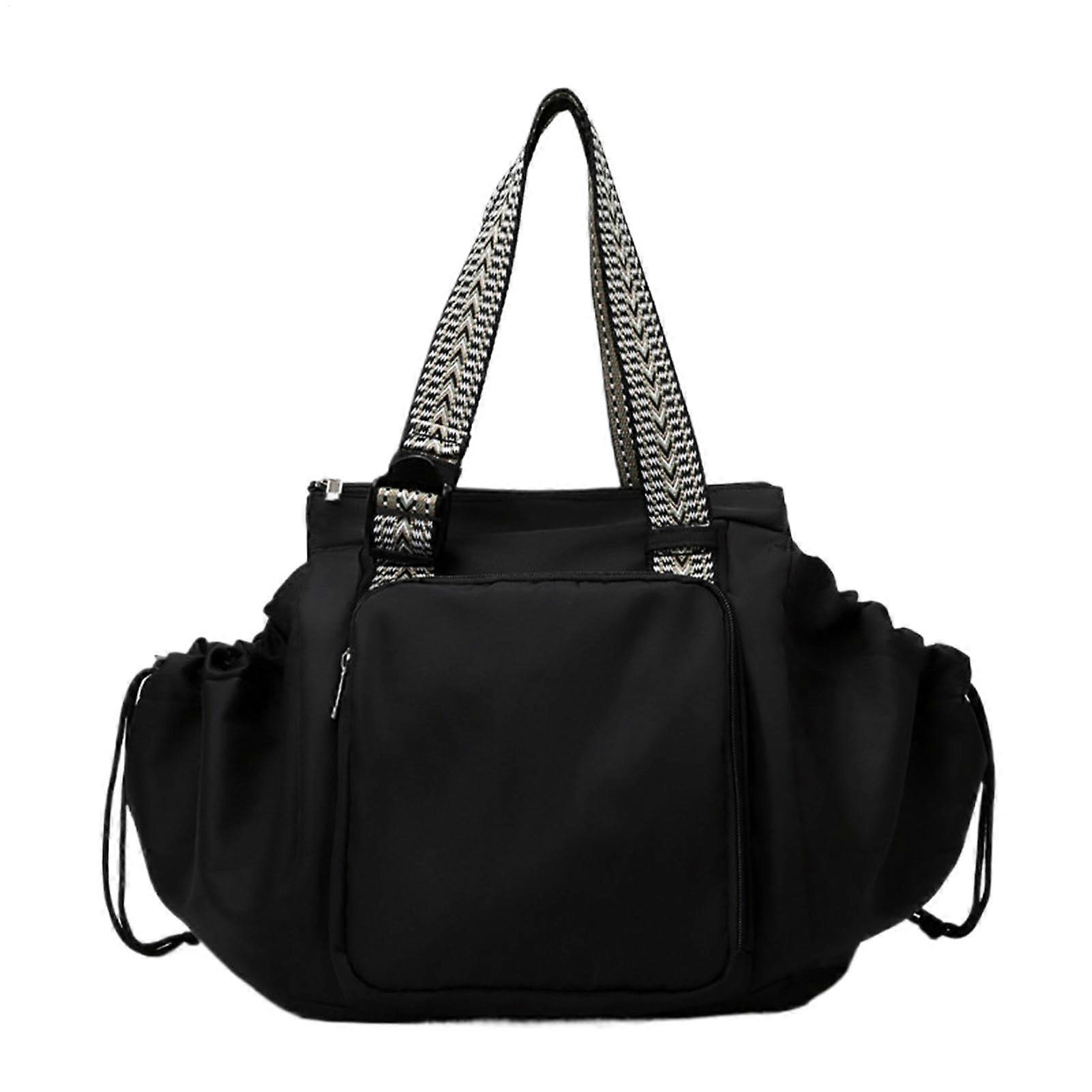 Cradle Bag for Women, Large Black Travel Organiser with Multiple Compartments, Durable Sports Daypack for Commuting and Work