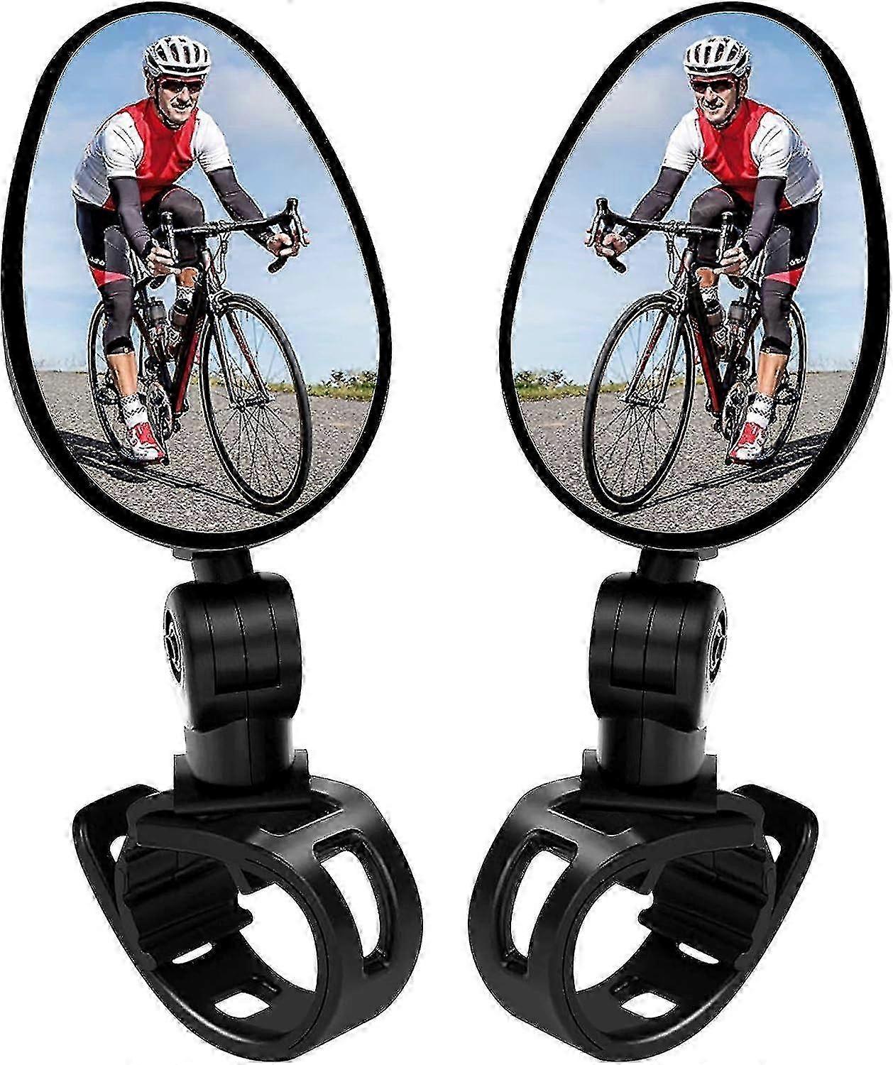 2-pack Adjustable Rearview Mirrors for Handlebars, Wide HD View, Blast-resistant Convex Mirror