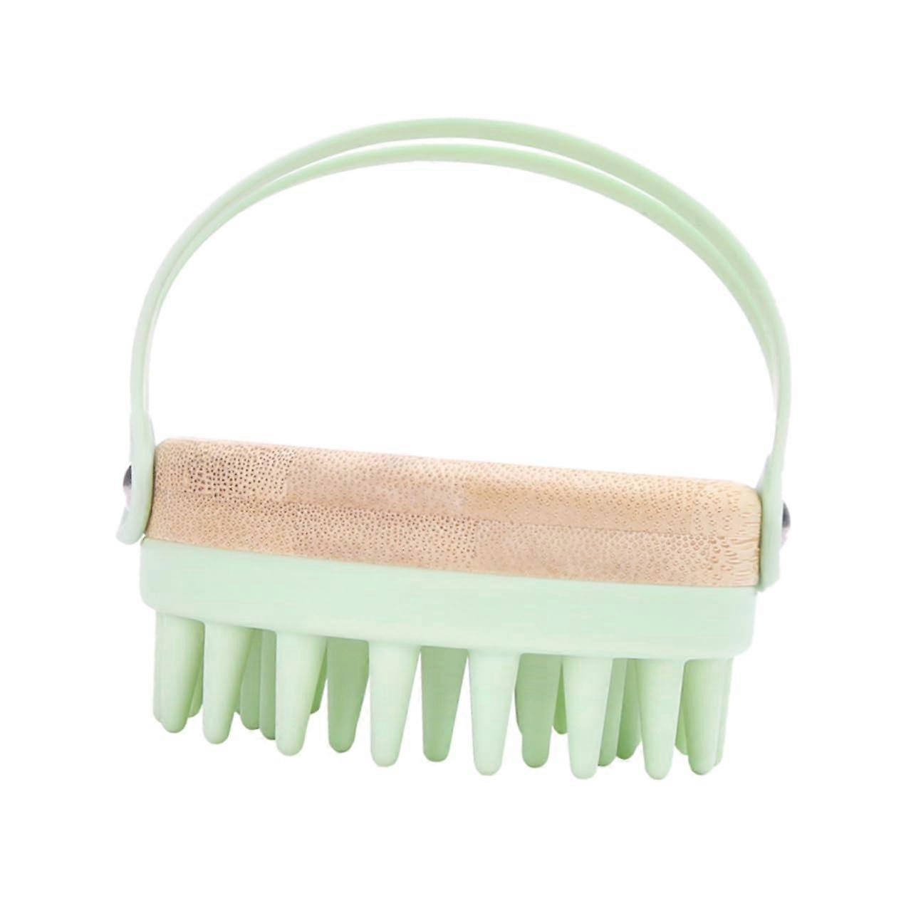 Silicone Shampoo Brush For Scalp Peeling, Pink Back Scratcher & Massage Comb, Circular Hair Oil Tool