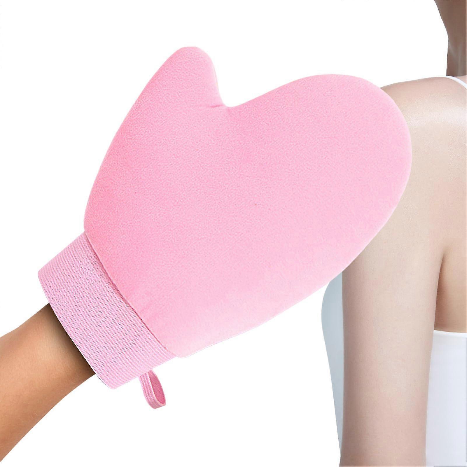Self-Tanner Lotion Applicator for Back, Gentle Design for Face and Body, Travel-Friendly, Sensitive Skin, Pink