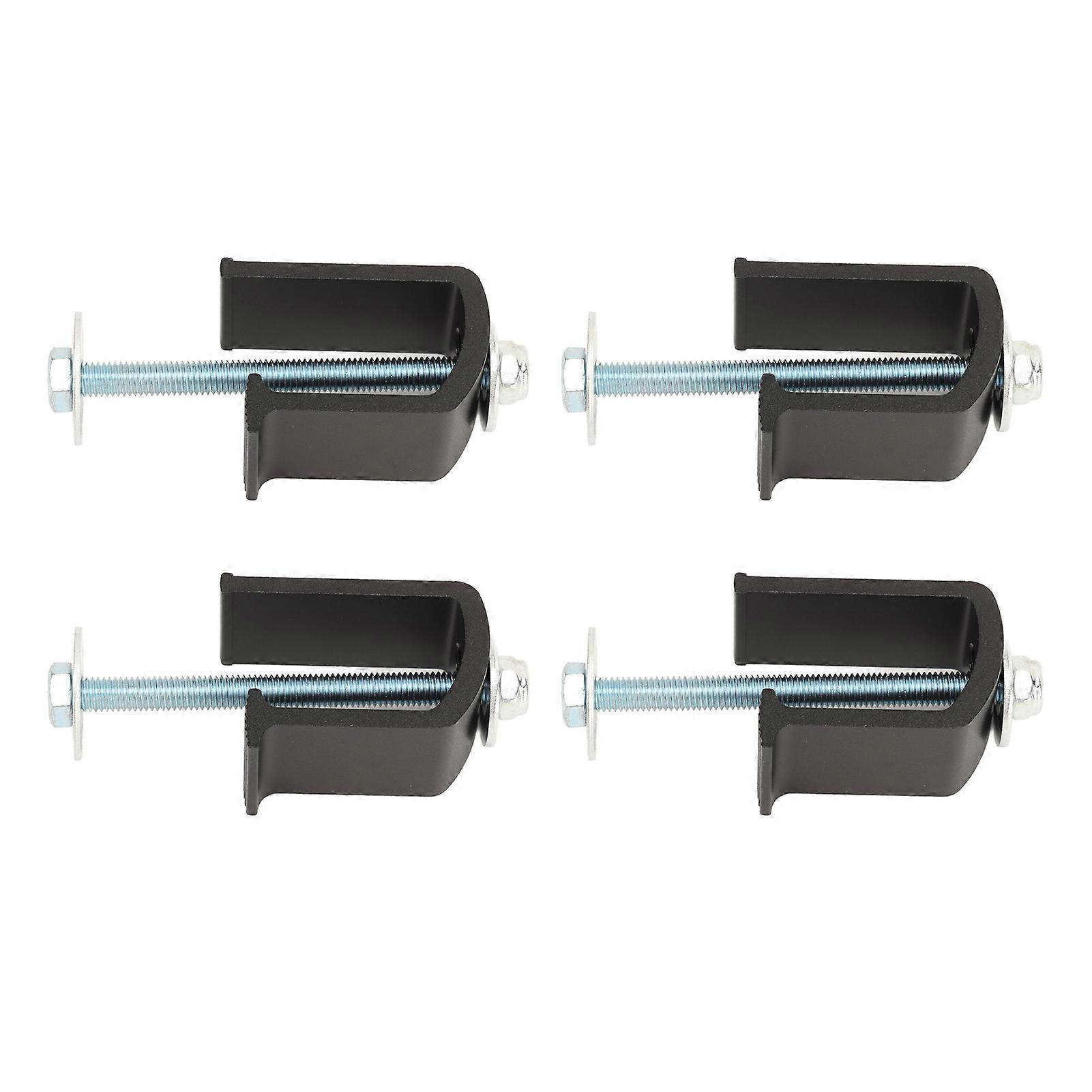 4 Sets Black Aluminum Truck Toolbox Clamps Rust Proof Durable